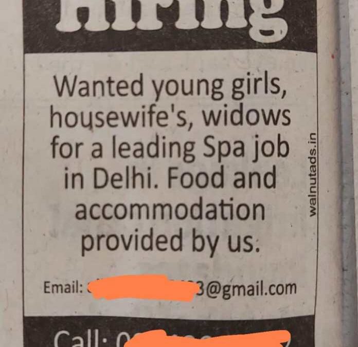 Sleazy advertisement leads to furore in Kashmir