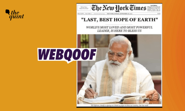 Photoshopped Image of NYT Front Page Praising PM Modi Goes Viral